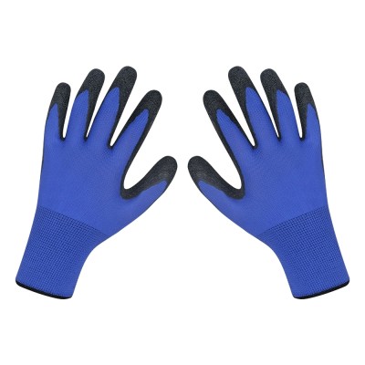 China Wholesale Personal Protective Equipment Latex Crinkle Coated Gloves
