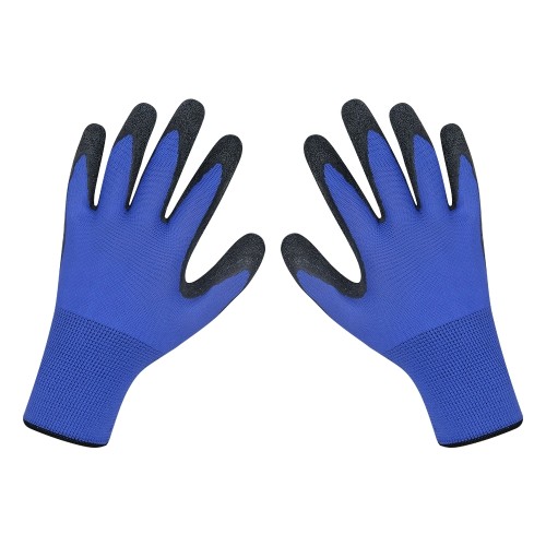 China Wholesale Personal Protective Equipment Latex Crinkle Coated Gloves