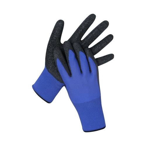 China Wholesale Personal Protective Equipment Latex Crinkle Coated Gloves