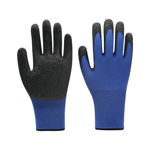 China Wholesale Personal Protective Equipment Latex Crinkle Coated Gloves