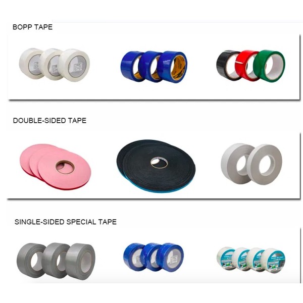 Sellador RTV / cinta de embalaje de rollo de sellado de caja de logotipo personalizada transparente de pegamento fuerte de un lado / dos lados