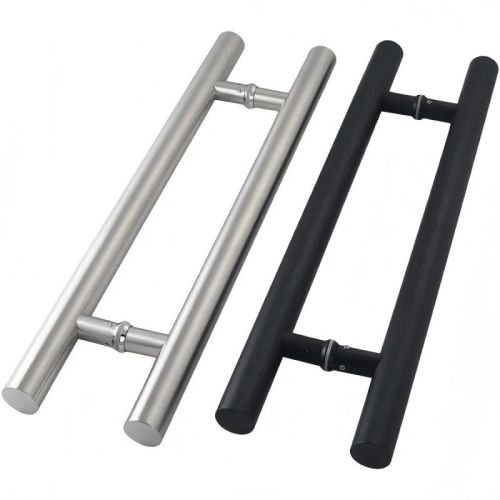 Stainless Steel H Shape Round Frameless Glass Door Hardware Ladder Mounting Pull Handle