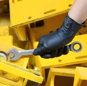 High Quality Chemical Wholesale Diamond Textured Nitrilo Glove