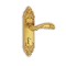 European Style Wood Door Lock Handles Hotel Villa Home Use Antique Brass Brush Finish Door Handles
