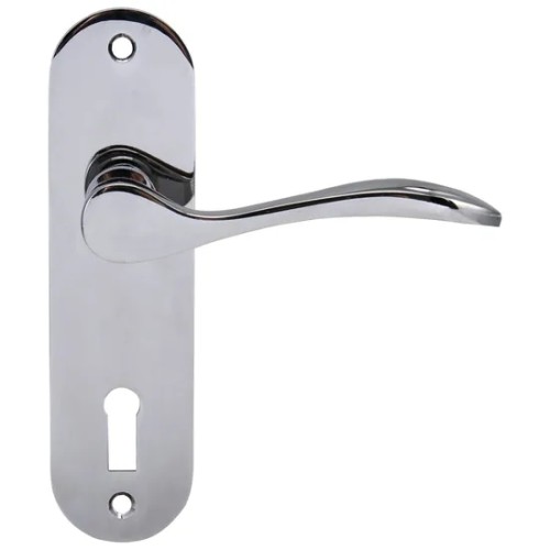 Gold Color Villa Construction Decorative Hardware Door Handles with Plate