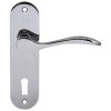 Gold Color Villa Construction Decorative Hardware Door Handles with Plate