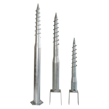 Hot DIP Galvanized Ground Screw Anchor with M Shape Hexagonal flange