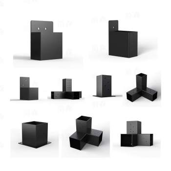 China Customized Powder Coated Bolt Down Pole Anchor Plate Wood Post Ground Support Supplier