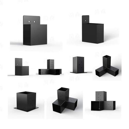 China Customized Powder Coated Bolt Down Pole Anchor Plate Wood Post Ground Support Supplier