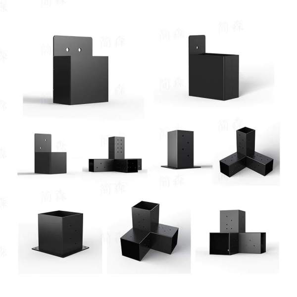 China Customized Powder Coated Bolt Down Pole Anchor Plate Wood Post Ground Support Supplier