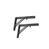 Adjustable Angle Black Power Coated Table Corner Metal Wall Mount Floating L Folding Shelf Bracket