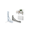Adjustable Angle Black Power Coated Table Corner Metal Wall Mount Floating L Folding Shelf Bracket