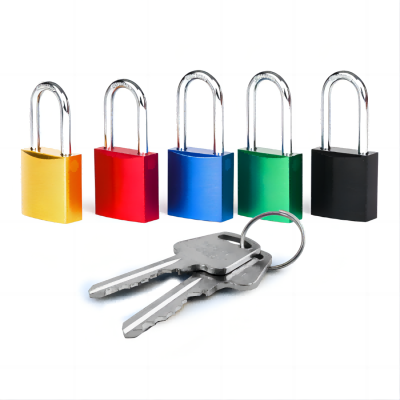 Aluminum Padlock Anodized Anti-UV Spark and Corrosion Resistance for Industrial Lockout-Tagout