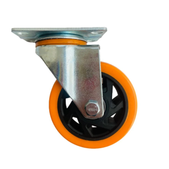 2inch 2.5inch 3inch 4inch 5inch 130kg Orange PVC/PU Industrial Rotary Trolley Caster Swivel Wheel