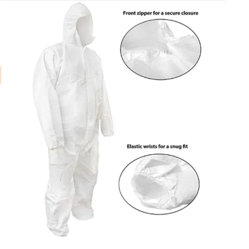 PPE-Plus Ropa protectora de material PP+PE de color blanco