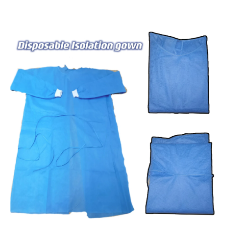 Waterproof Non-Sterile Isolation Gown AAMI Level1/2/3 SMS Non-Woven Protective Clothing