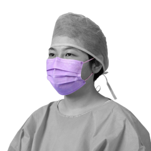 Protective Disposable Face Mask with Elastic Ear-Loops/Tie-on