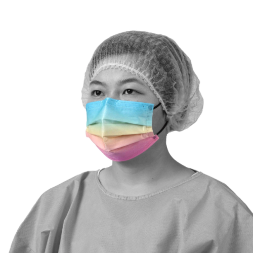 Protective Disposable Face Mask with Elastic Ear-Loops/Tie-on