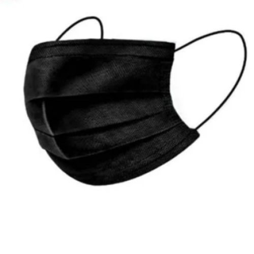 Black Wholesale Disposable 3 Ply Protective Mask Iiwashable Black Cotton Face Mask