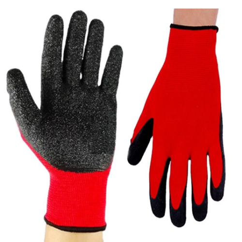 Wholesale Crinkle Coated Latex Glove Safety Working Gloves