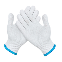 Safety Work Construction Price Industrial Working Hand Protective White Cotton Knitted Gloves
