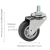 Light Duty TPU Caster Black Color Chrome Plating No Bearing Rigid&Swivel&Side Brake
