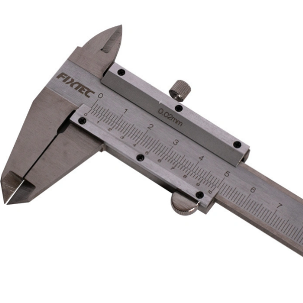 Calibradores Vernier resistentes ajustables Fixtec de 0 a 150 mm con mordaza superior externa
