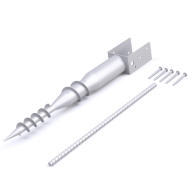 Adjustable Ground Screw With Pilar Base 80x80x800mm, 110x110x1000mm, 110x110x900mm