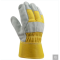 Leather Work Gloves with Double Palm, CE Approved for Construction