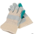 Cow Split Leather Double Palm Work Gloves for Construction CE Certified