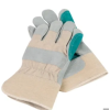 Cow Split Leather Double Palm Work Gloves for Construction CE Certified