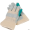 Leather Work Gloves with Double Palm, CE Approved for Construction