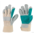 Cow Split Leather Double Palm Work Gloves for Construction CE Certified