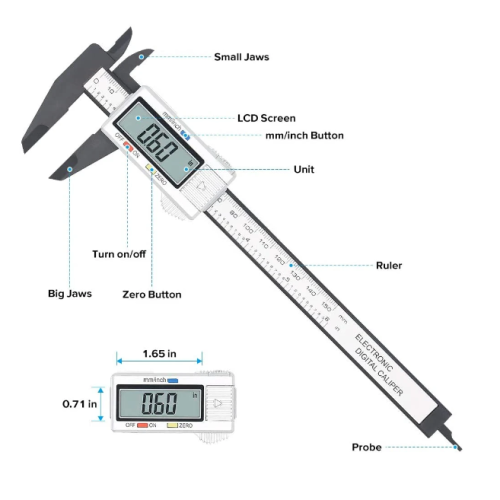 Digital Vernier Caliper Plastic Measuring Tool