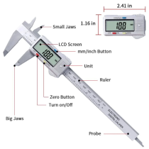 150mm Electronic Caliper Measuring Tool Precision Digital Vernier Caliper