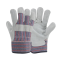 Cow Split Leather Double Palm Work Gloves for Construction CE Certified