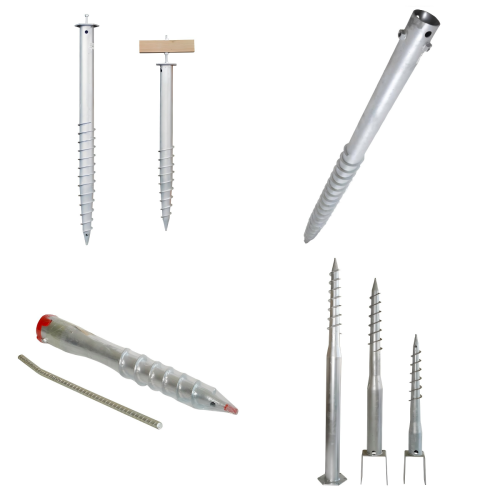 Hot DIP Galvanized Ground Screw Anchor with M Shape Hexagonal flange
