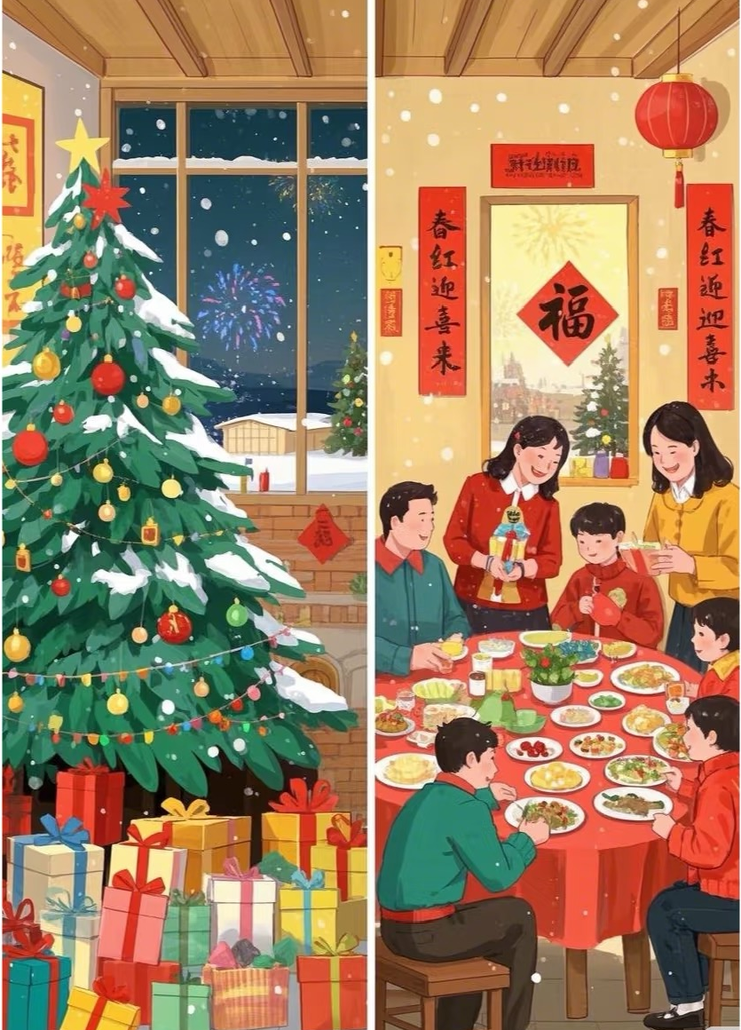 Origin of Christmas and Spring Festival