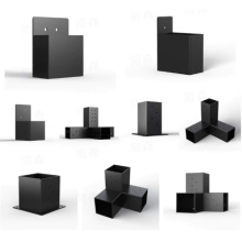 Black Powder Coated Steel Beams Brackets for Timber Frame Construction – Heavy Duty Load Bearing Connectors