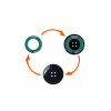 13.56MHz epoxy resin sealed RFID high frequency washable high temperature resistant NFC smart button electronic tag