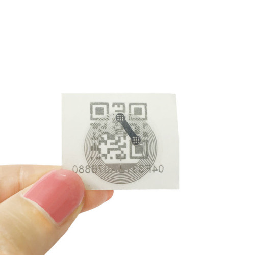 13.56MHz PET RFID Etiqueta inteligente Etiqueta ISO15693 Chip Código QR imprimible Etiqueta de papel NFC