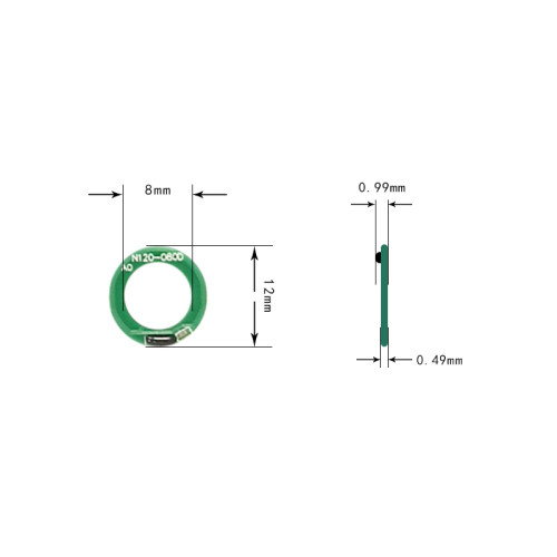 custom Medical test tube nfc label dia12mm PCB high temperature nfc tag Medical Applications NFC anti-counterfeiting label nfc ICODE SLIX chip