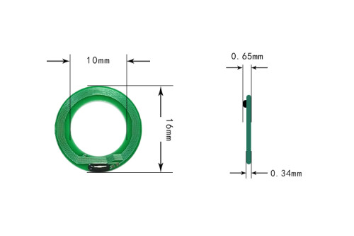 etichetta personalizzata per bottoni per abbigliamento NFC Diametro esterno 16 Diametro interno 10 PCB Etichetta anti-contraffazione NFC Promozione del marchio Etichetta NFC impermeabile resistente alle alte temperature Chip FM13HS01