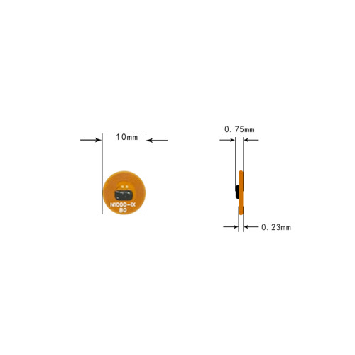 etichetta in tessuto NFC personalizzata Dia10mm FPC Tag elettronico resistente alle alte frequenze e alle alte temperature Chip dinamico anticontraffazione FM13HS01