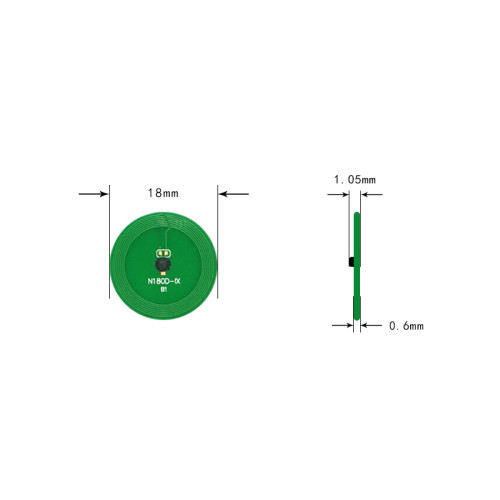 custom NFC Fast payment Dia18mm PCB High temperature resistant and waterproof tag Restaurant intelligent settlement system nfc ICODE SLIX chip