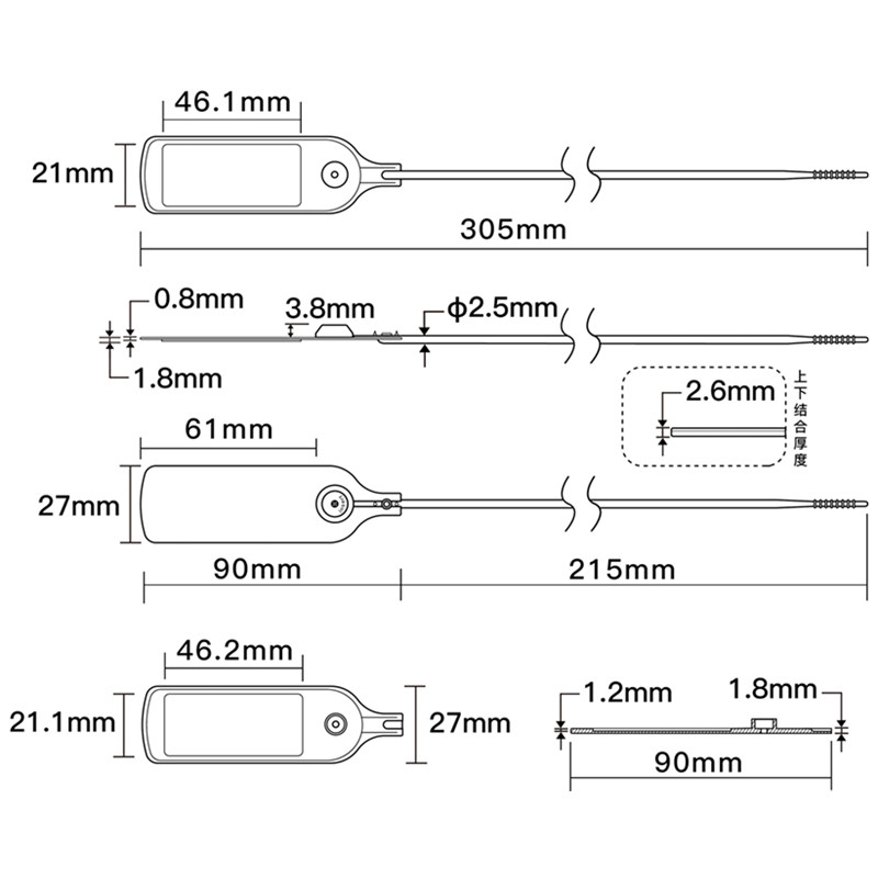 Etiqueta NFC FPC de 6 mm