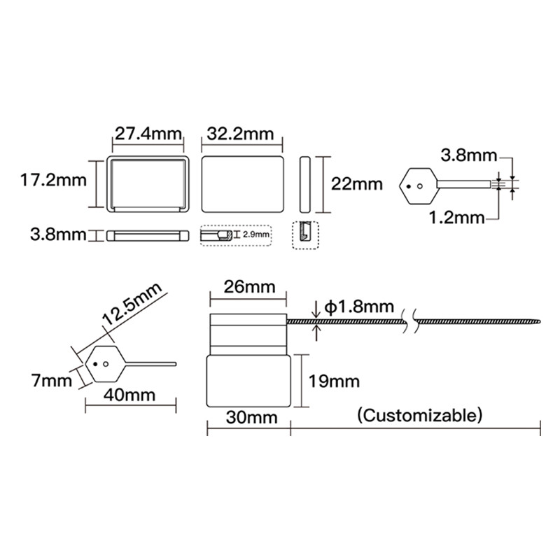 Etiqueta NFC FPC de 6 mm