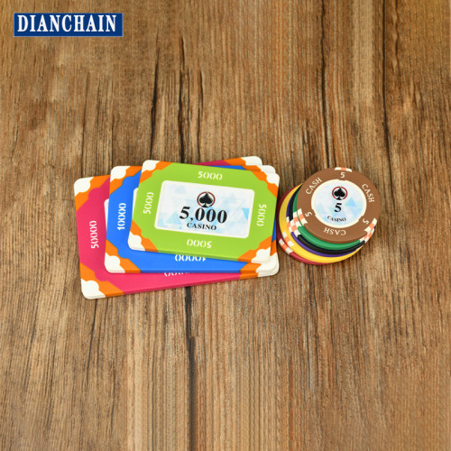 RFID custom poker chips can be traced to easily liquidated anti-counterfeiting round square poker chips NFC waterproof tags