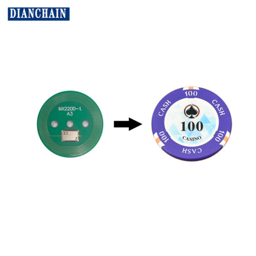 RFID custom poker chips can be traced to easily liquidated anti-counterfeiting round square poker chips NFC waterproof tags