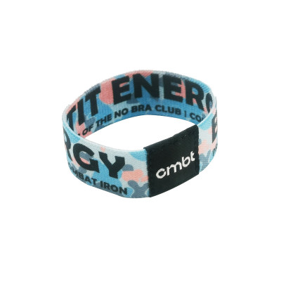 Pulsera elástica de transferencia de calor personalizada con NFC, resistente al agua, a altas temperaturas y con logotipo imprimible.